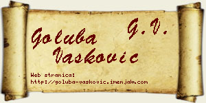 Goluba Vasković vizit kartica